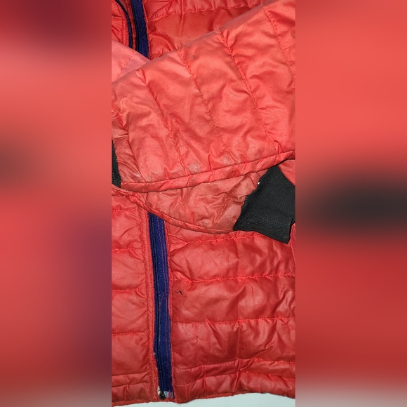 Patagonia Red Quilted Puffer Jacket Coat Boy Sz Large - Picture 7 of 8